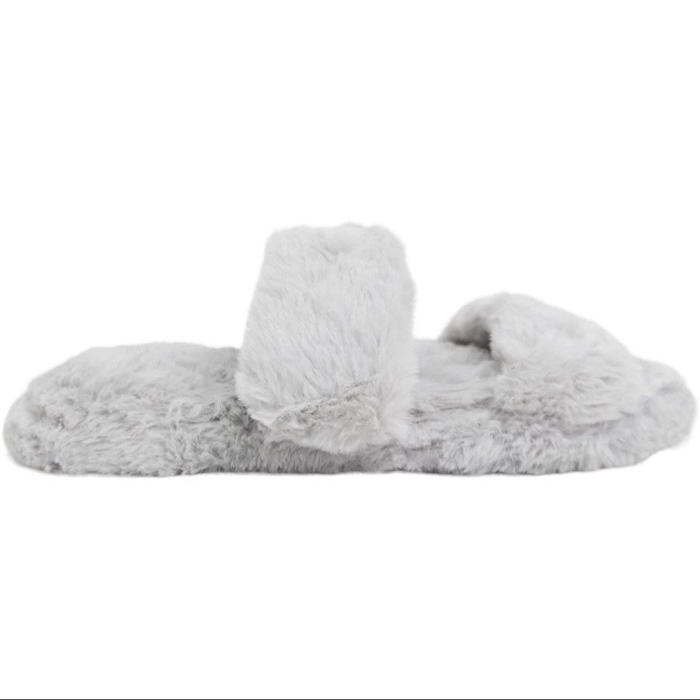 NWT ASOS DESIGN Zhuji Double Strap Scuff Slippers Gray 
Sz Medium - Picture 4 of 7